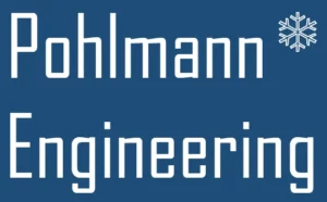 Pohlmann Engineering logo wit op blauw verticaal RGB